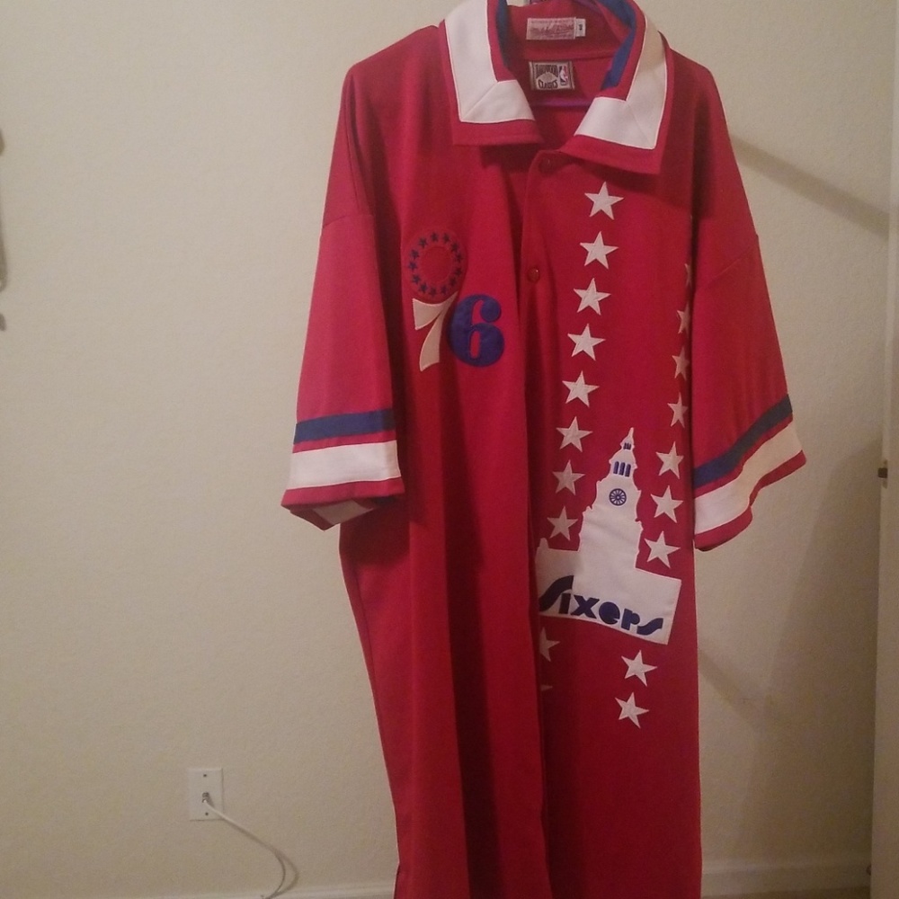 Mitchell&ness hardwood classics 76ers warmupjacket
